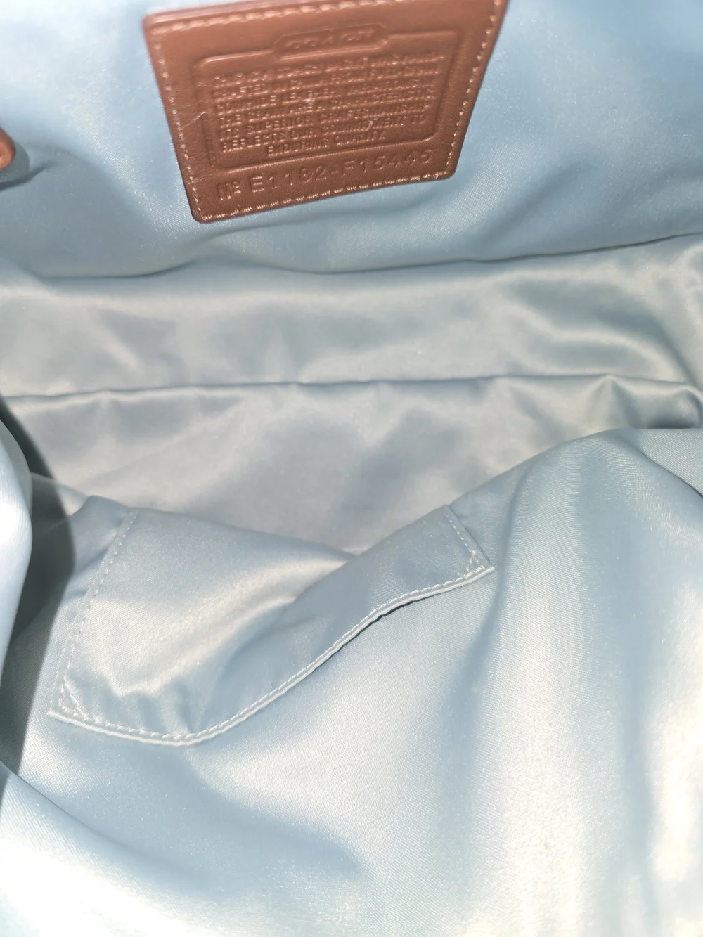 Coach Two-Tone Cream and Brown Leather Satchel